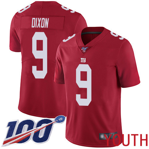 Youth New York Giants #9 Riley Dixon Red Limited Red Inverted Legend 100th Season Football NFL Jersey->youth nfl jersey->Youth Jersey